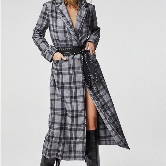 AFRM Sol Flannel Wrap Coat - Picture 3 of 4